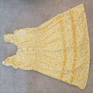 No Boundaries Sleeveless XL Yellow Floral Button Detail Summer Dress